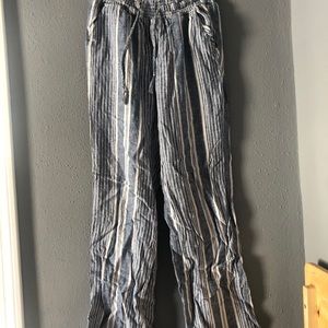 striped beach pants